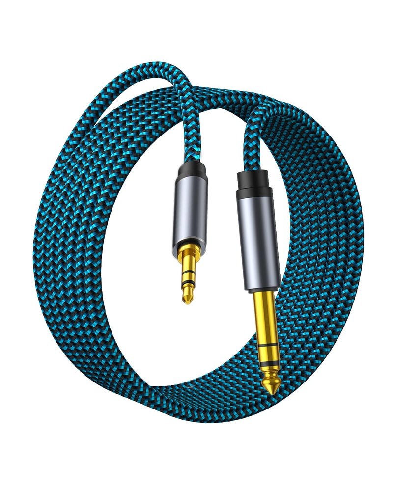 Hftywy 3.5mm to 6.35mm TRS Stereo Audio Cable 6.6ft 1/8 to 1/4 Stereo Cable 6.35mm 1/4" Male to 3.5mm 1/8" Male Bidirectional Cable for Guitar, Piano, Amplifiers, Home Theater Devices - Image 1